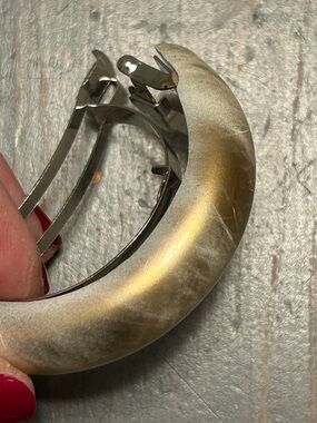 Silver tone with gold accent hair clip from Paris